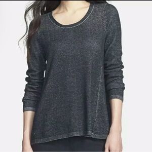 Eileen Fisher Organic Cotton TENCEL™ Hi-Low Knit Top – Size Small